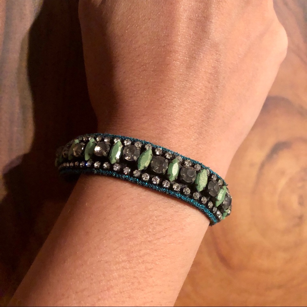 Turquoise Rhinestone Bracelet